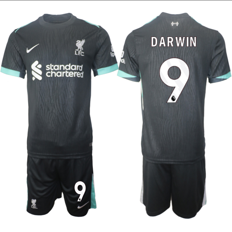 Men 2024-2025 Club Liverpool away Black 9 Soccer Jersey